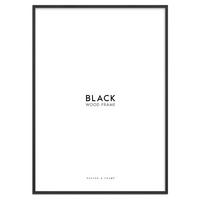 RAHMEN Schwarzes Holz Acryl - Schwarz, Holz/Papier (50/70/2cm) - Poster&Frame