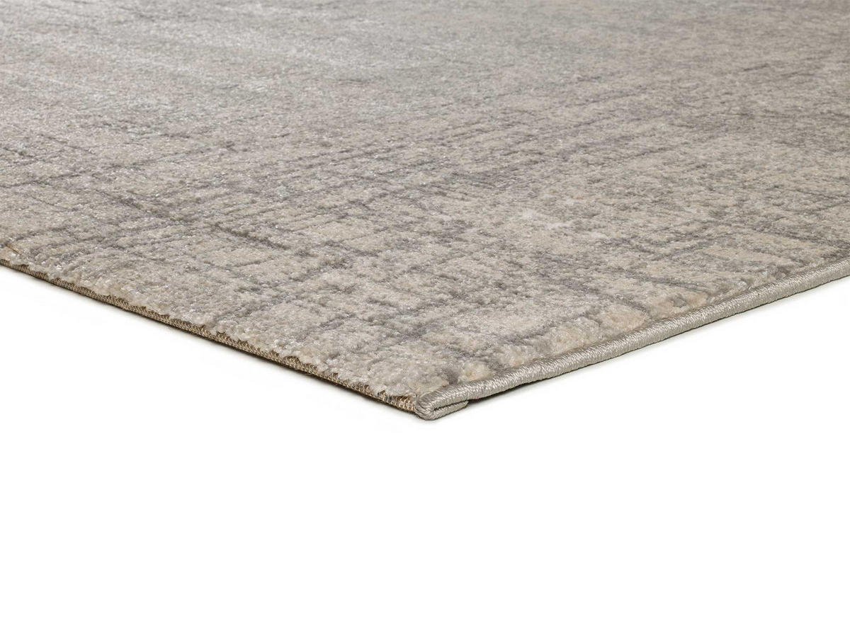 WEBTEPPICH Silber Sensation 133/190 cm - Silberfarben, Naturmaterialien/Textil (133/190cm) - Atticgo