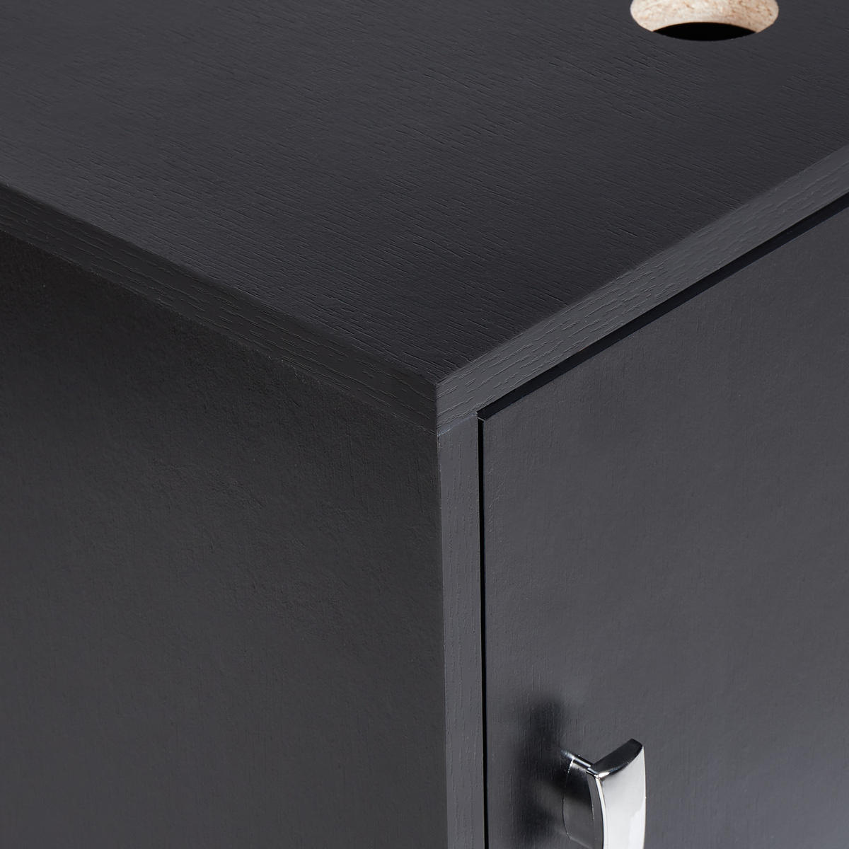 WASCHBECKENUNTERSCHRANK wandmontiertk 45 cm Schwarz Limeria - Schwarz, Holzwerkstoff (45/47/30cm) - Beliani