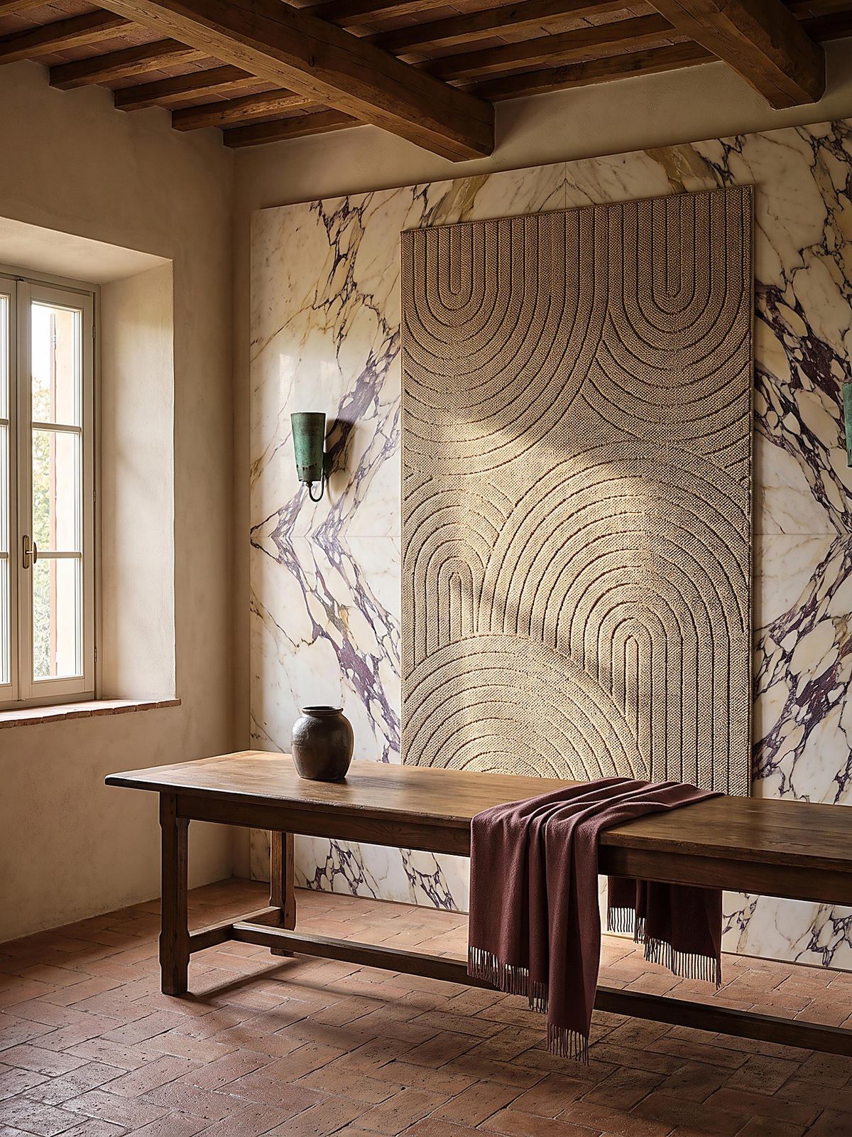 FLACHWEBTEPPICH Geometrisch TOCE Polypropylen Natur 240 x 340 cm - Beige, Textil (240/340cm) - KADIMA DESIGN