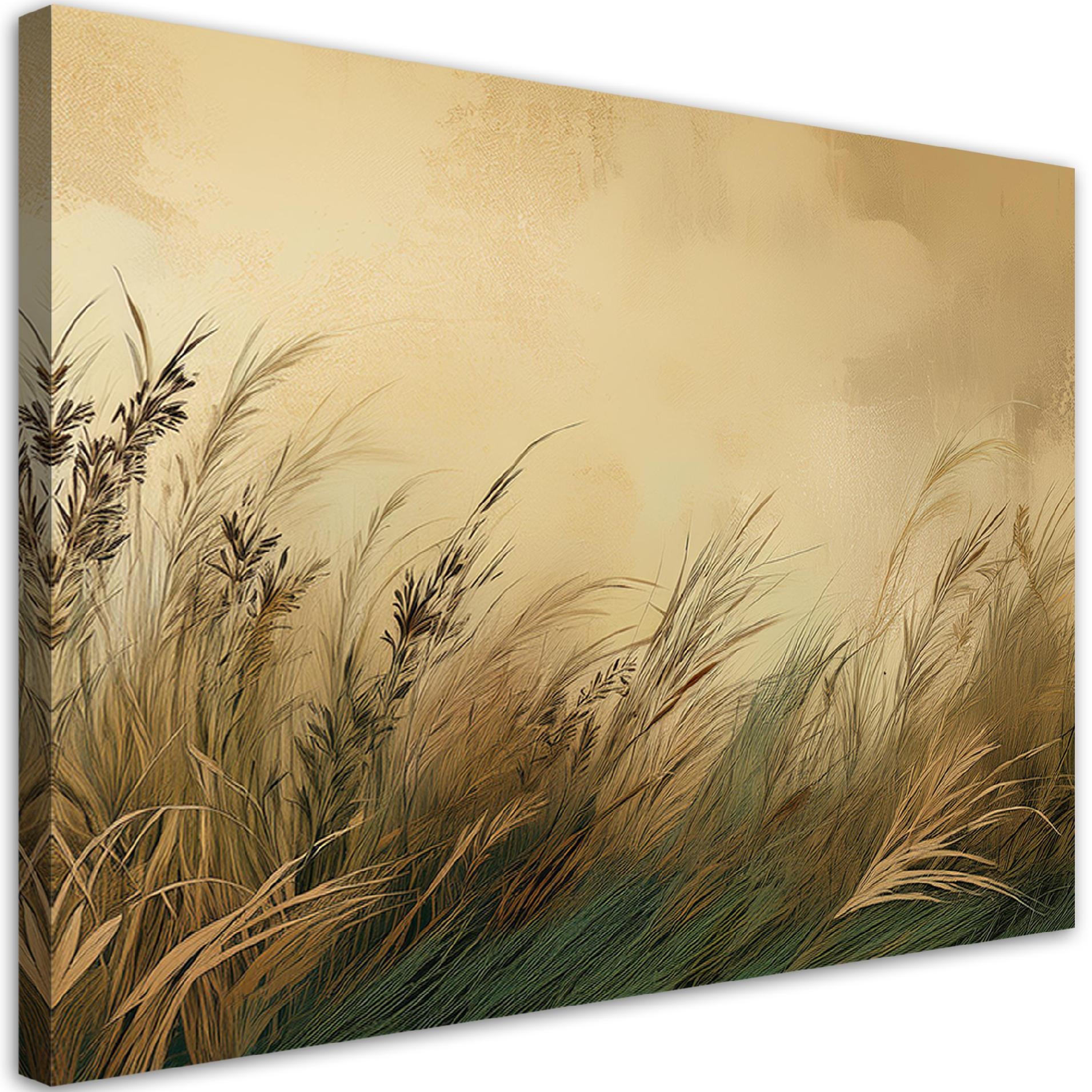 WANDBILD wiese gras natur - Beige, Textil (60/40cm) - Feeby