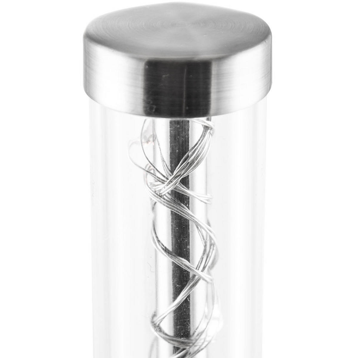 LED DEKOLEUCHTE Metall Silber - Silberfarben, Metall (10/10/42cm)