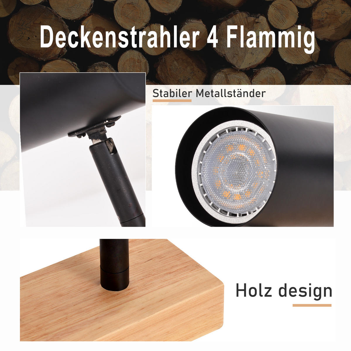 WANDLEUCHTE Martz - Schwarz, Metall (49.5/14.3/10.5cm) - Nettlife