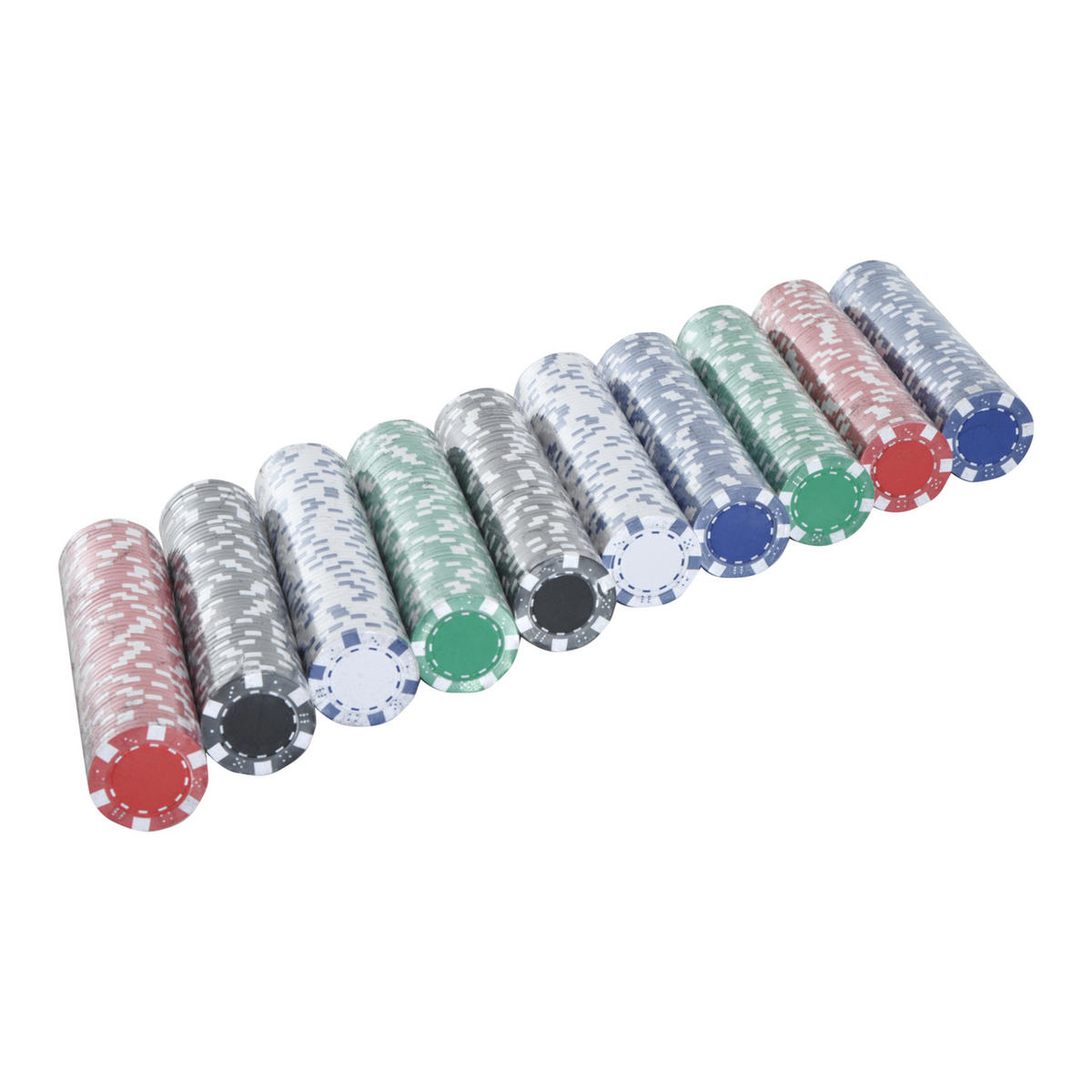 POKERKASETTE DE-18670 500 Jetons, 2 Kartendecks Aluminium - Silberfarben, Metall (22/555cm) - ComfortXL