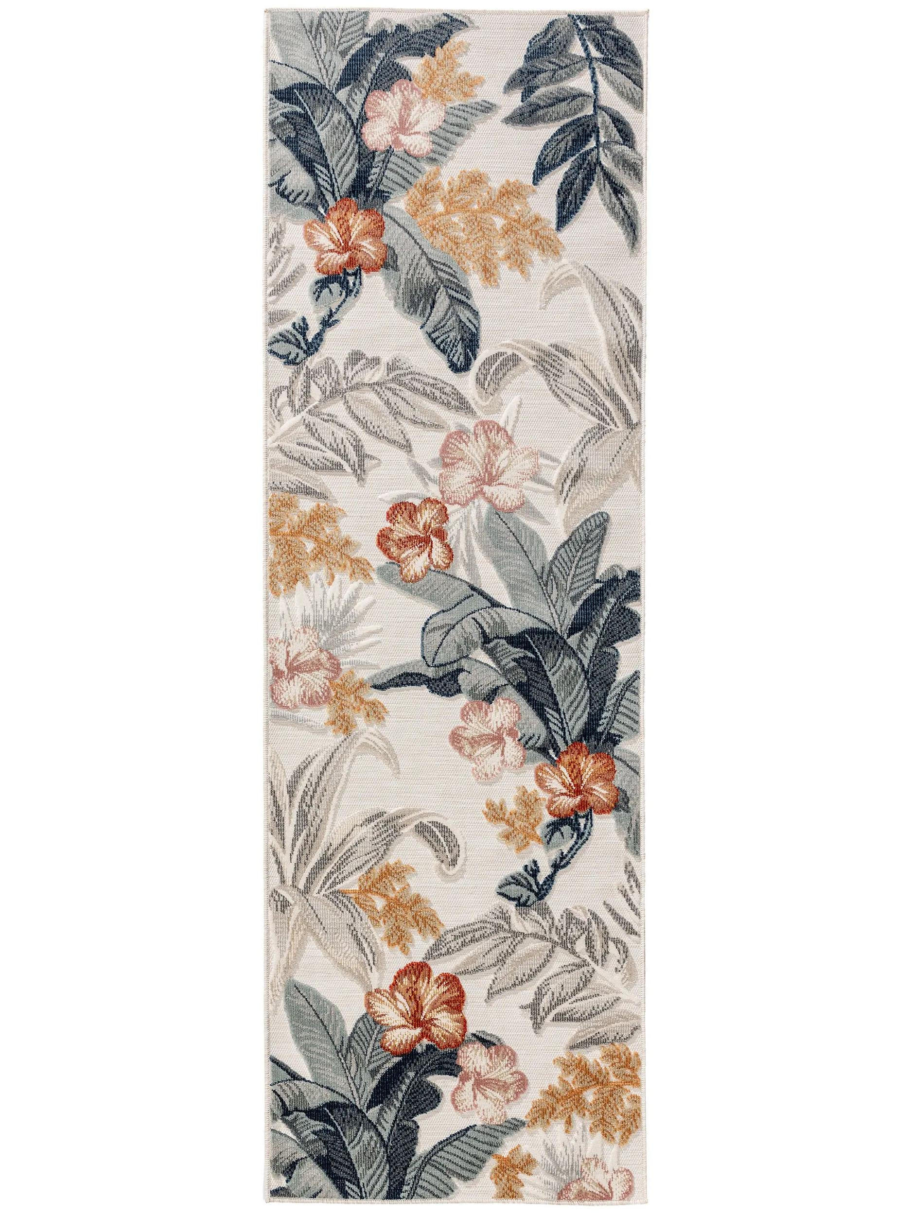 OUTDOORLÄUFER Flora Multicolor 80x250 cm - Creme, Kunststoff (80/250cm) - benuta
