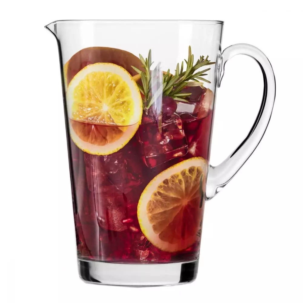 WASSERKRUG, 1 Stk., 1000 ml, Handgemacht - Transparent, Glas (1L) - Krosno Glass