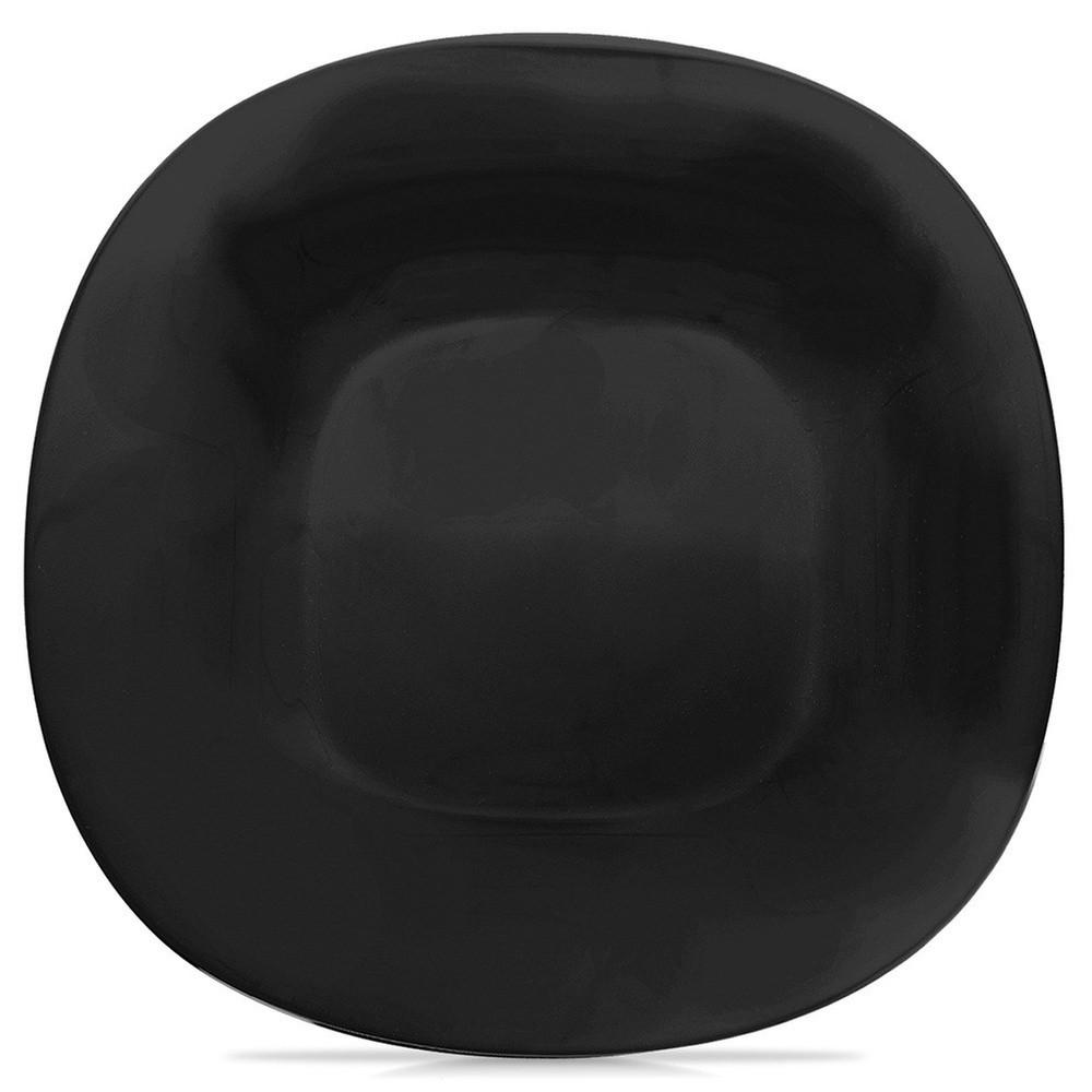 SPEISETELLER Luna flach schwarz - Schwarz, Glas (26.5/26.5/2.4cm) - Orion 