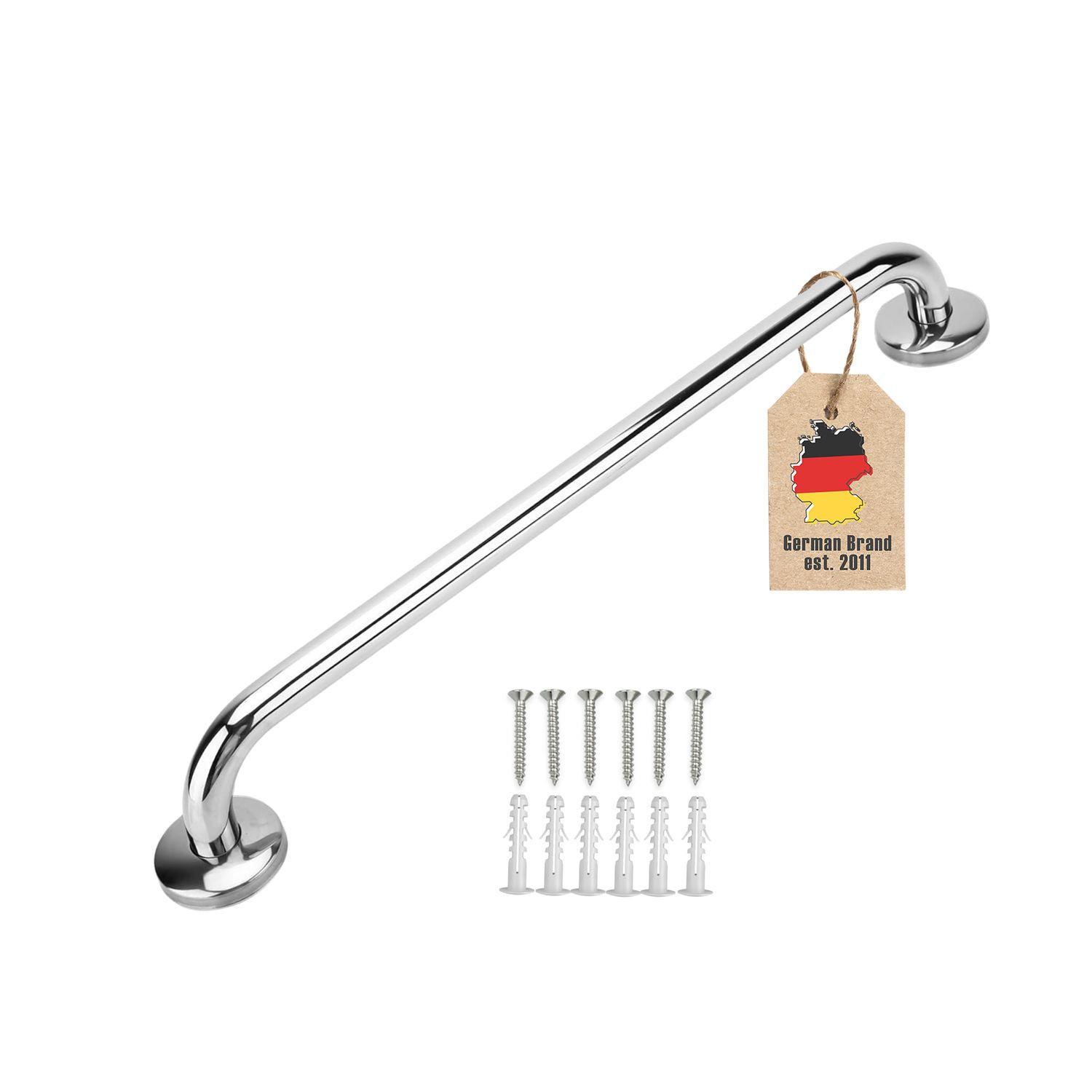 HANDTUCHHALTER 30/1.9 cm (Hochglanzpoliert) - Silberfarben, Metall (5/7/30cm) - Intirilife