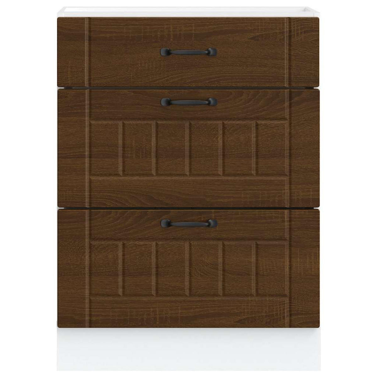 KÜCHENUNTERSCHRANK Maro Braun Eichen-Optik 60x46x81,5 cm - Eichefarben, Holz (60/81.5/46cm) - DELUKE