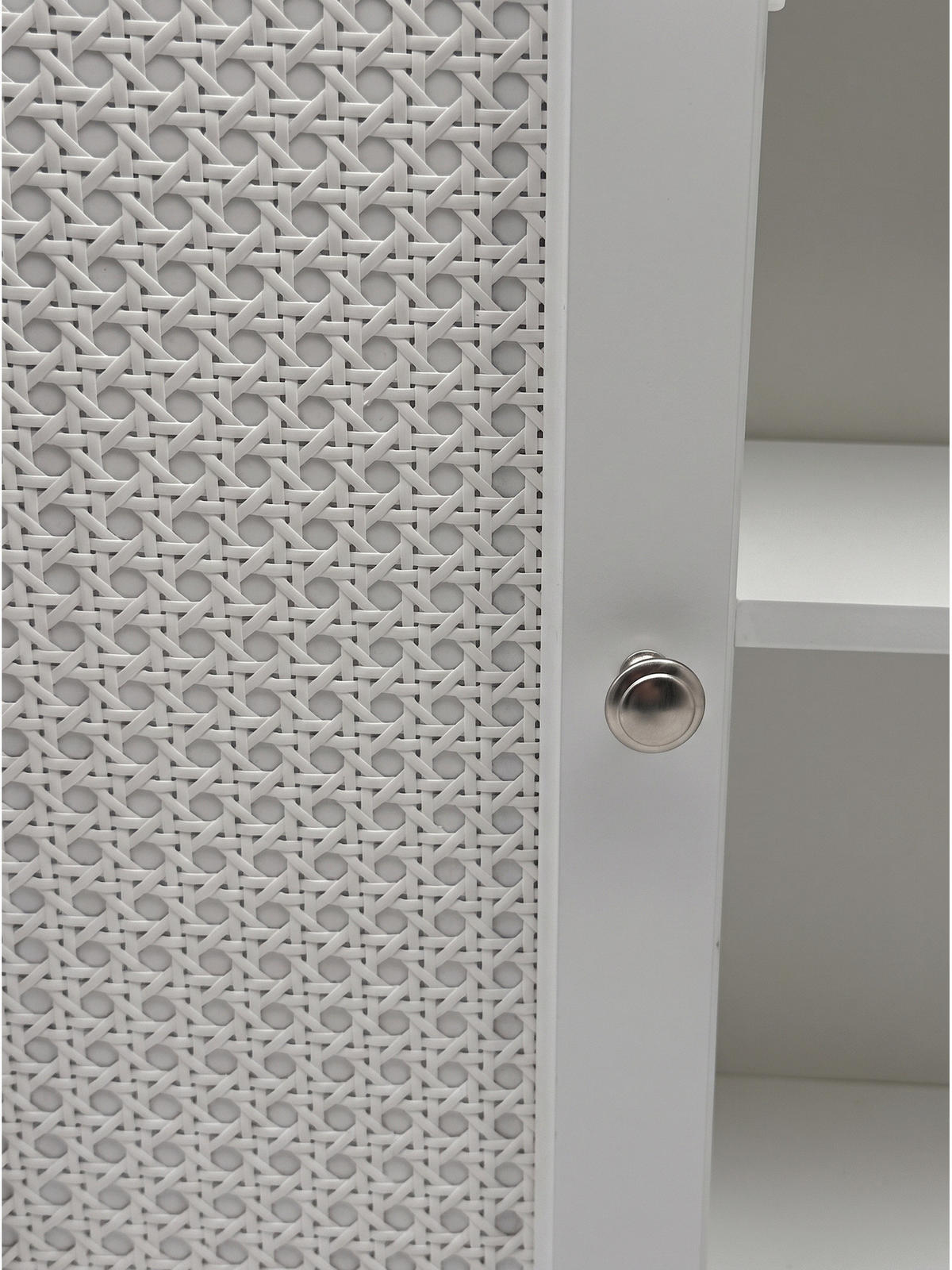 WANDSCHRANK ADOUR, MDF, mit Stauraum, Weiß, 60 x 15 x 50 cm - Weiß, Holzwerkstoff/Metall (60/50/15cm) - KADIMA DESIGN