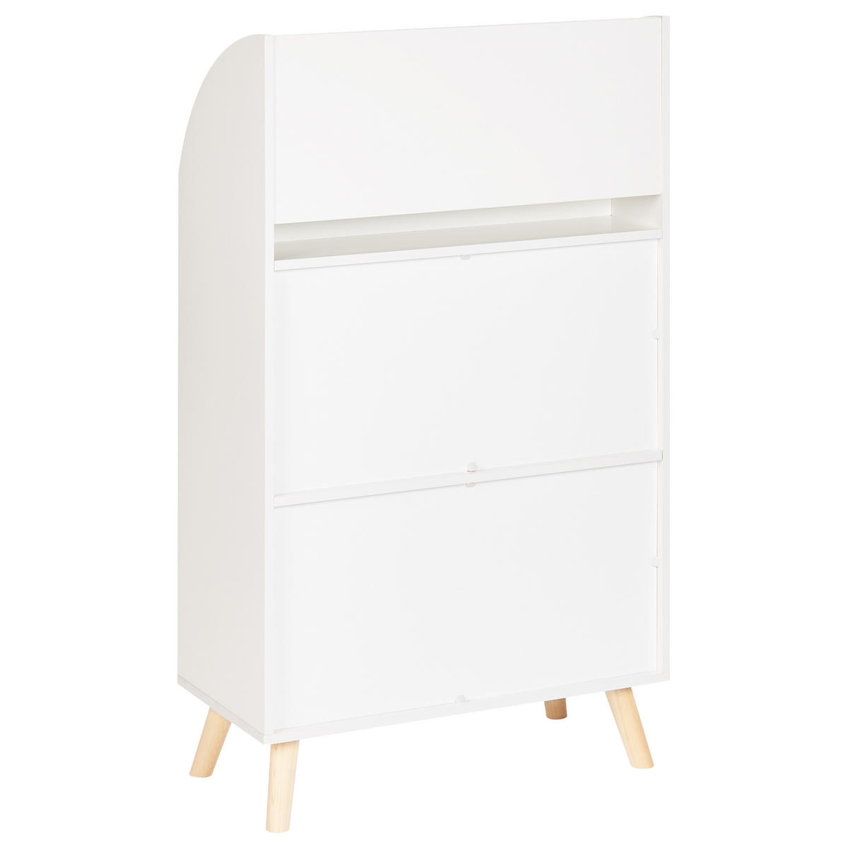 KNIHOVNA s 3 policemi 102 cm Bílá Liloet - bílá, kompozitní dřevo (60/102/30cm) - Beliani