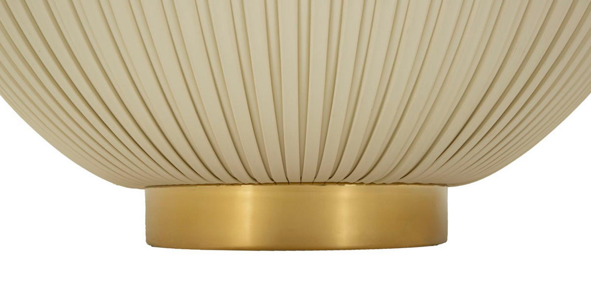 COUCHTISCH Elge, cremefarben, goldfarben und weiß, Eisen, Keramik und Polyester, 71 x 71 x 38 cm - Goldfarben/Creme, Keramik/Textil (71/71/38cm) - Mauro Ferretti