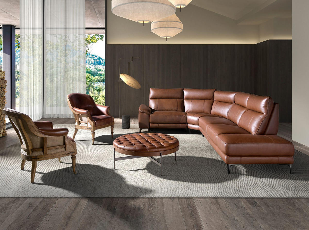 COUCHTISCH rund Dunkelbraun Dunkler Stahl 100/100/40 cm - Braun, Holzwerkstoff/Metall (100/100/40cm) - ANGEL CERDA