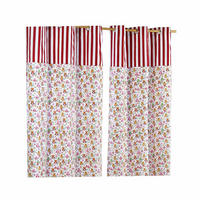 ÖSENVORHANG Eulen blickdicht 2er-Set, 137/182 cm - Rot, Textil (137/182cm) - Homescapes