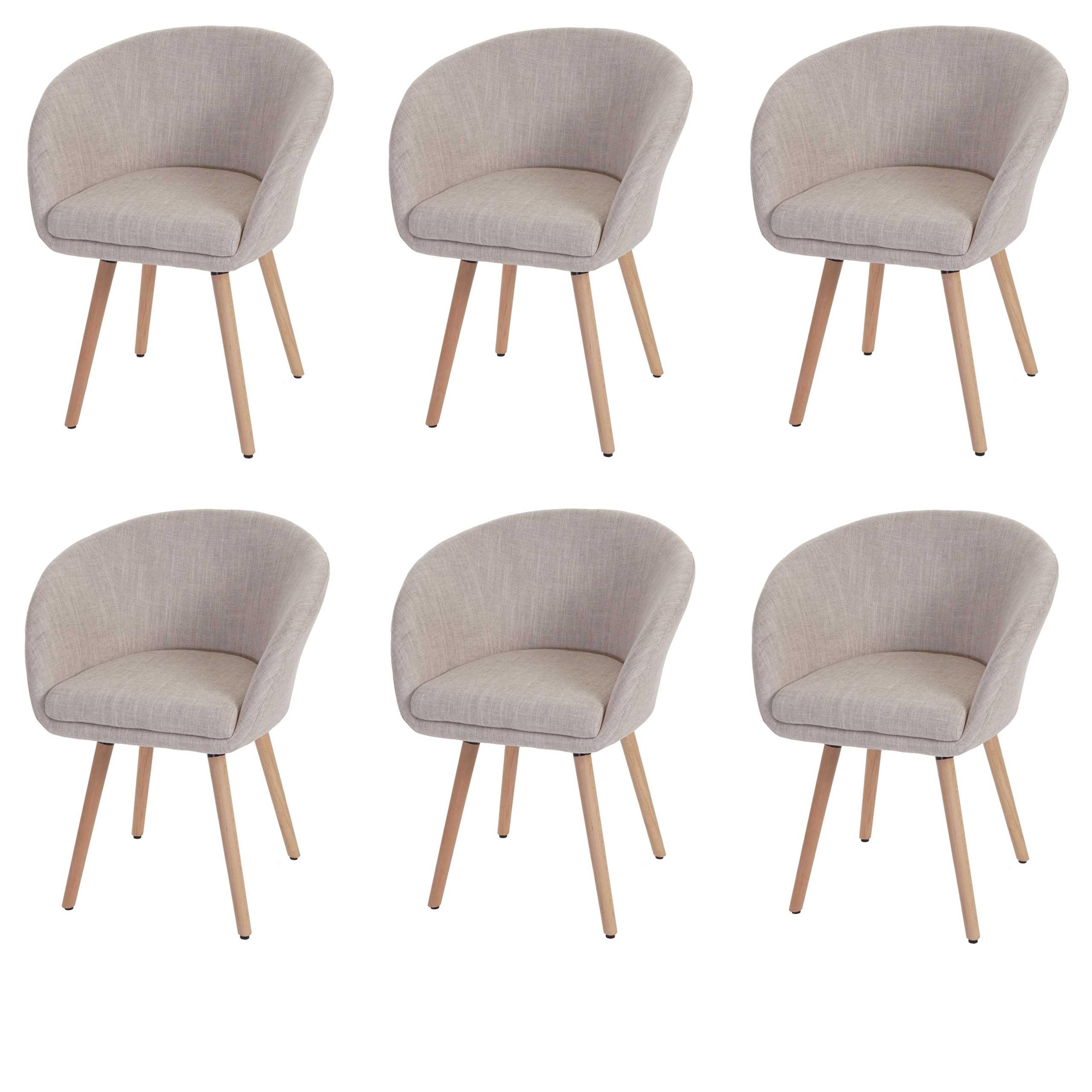 ESSZIMMERSTUHL Beige, Grau 6er-Set - Beige/Grau, Textil (61/80/56cm) - MCW