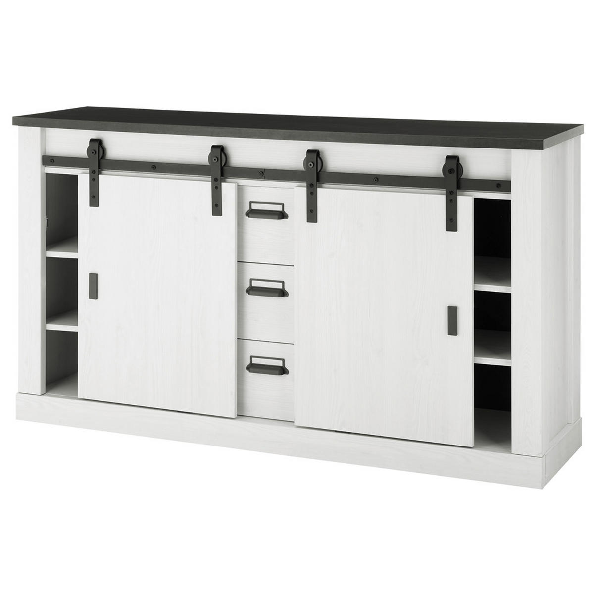 SIDEBOARD Shelton-61 - Weiß, Holzwerkstoff (162/91/43cm) - Lomado