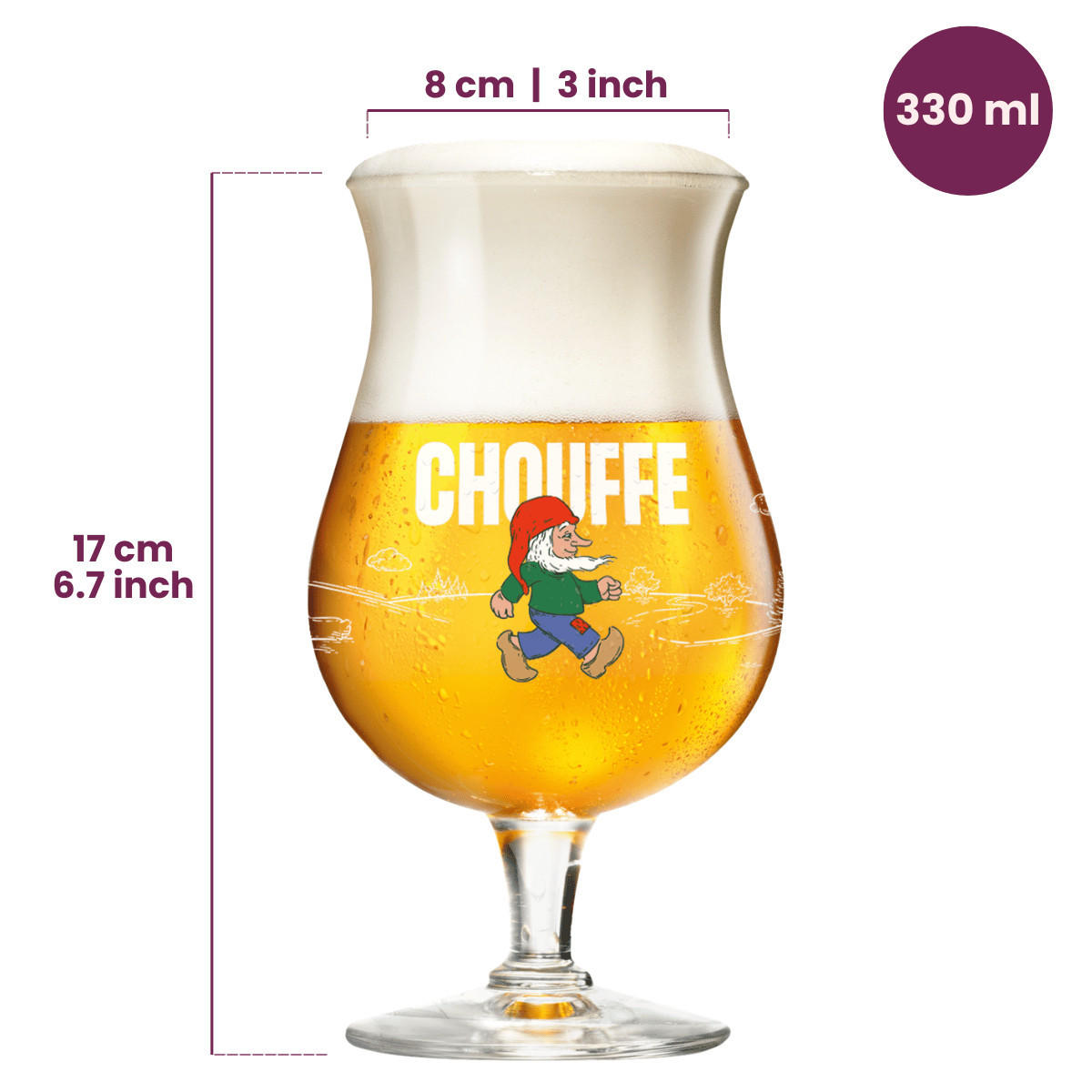 BIERGLAS Biergläser 330 ml - 6 Stück - Transparent, Glas (0.33L)