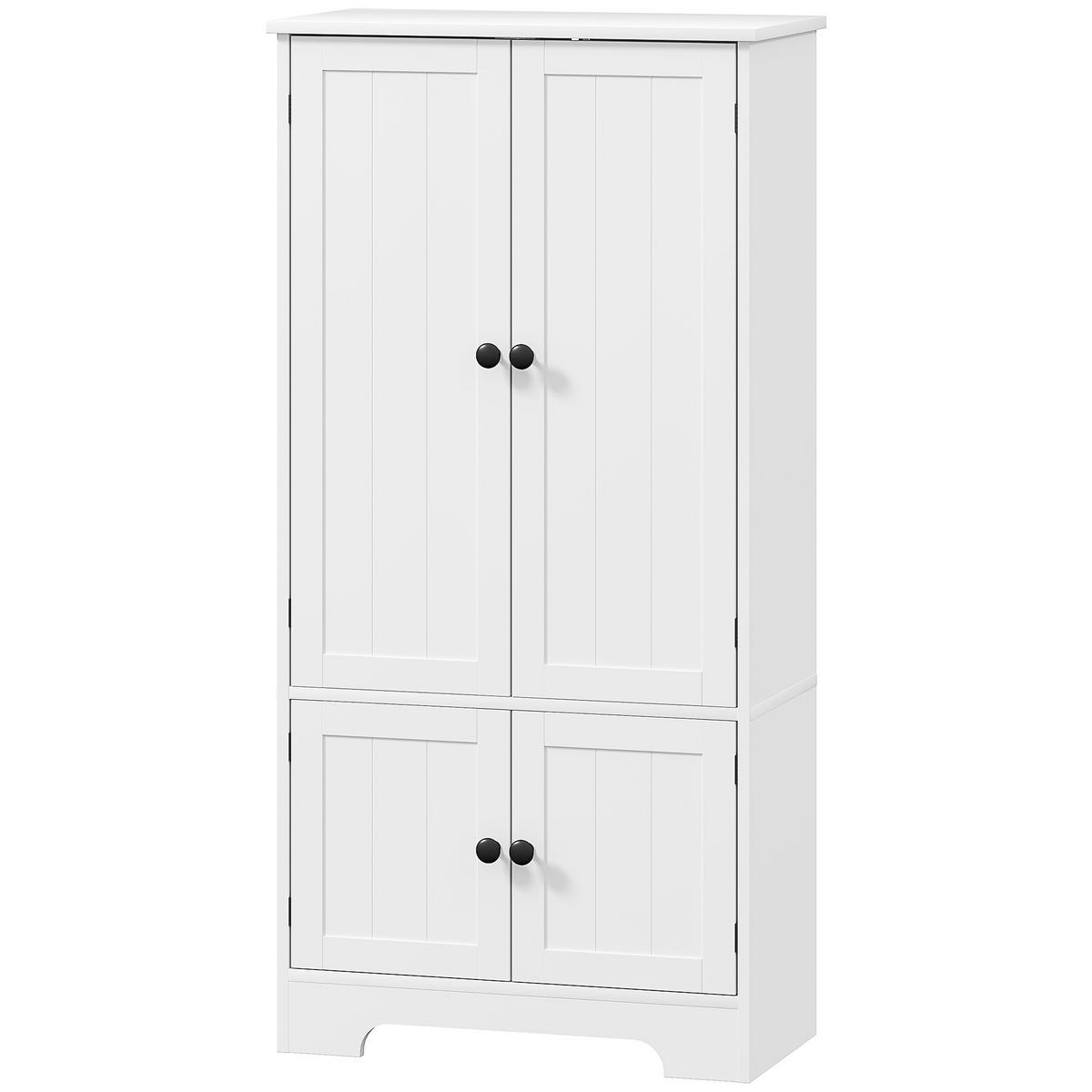 HIGHBOARD DE-11164 2 Schränke & verstellbarem Boden Weiß - Weiß, Holzwerkstoff (30/123/58.2cm) - ComfortXL