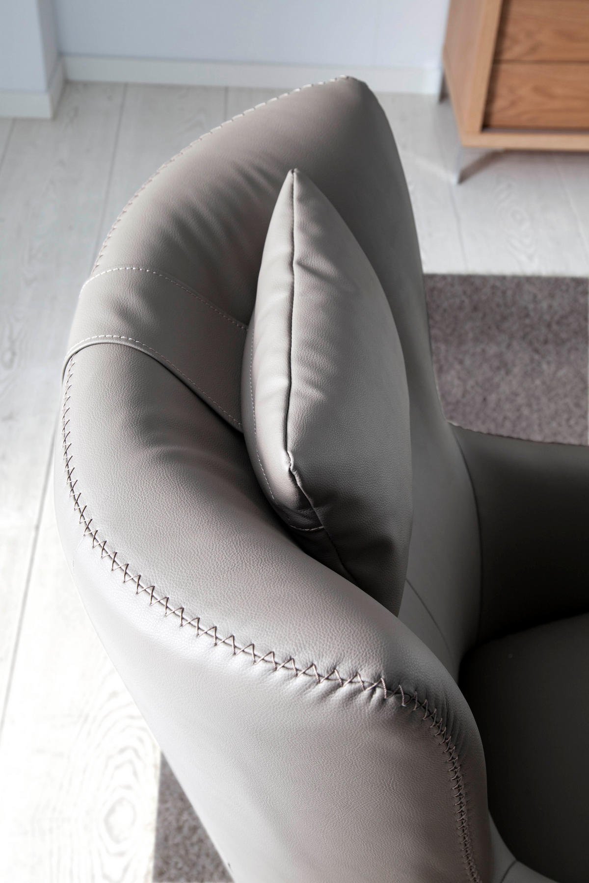 SESSEL Kunstleder Nerz 76 /90 /100 cm - Grau, Textil (76/100/90cm) - ANGEL CERDA