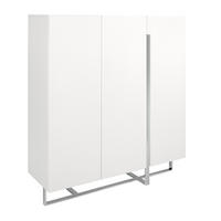 HIGHBOARD Weiß Stahl 120/42/135 cm - Edelstahlfarben/Weiß, Holz/Metall (120/135/42cm) - ANGEL CERDA