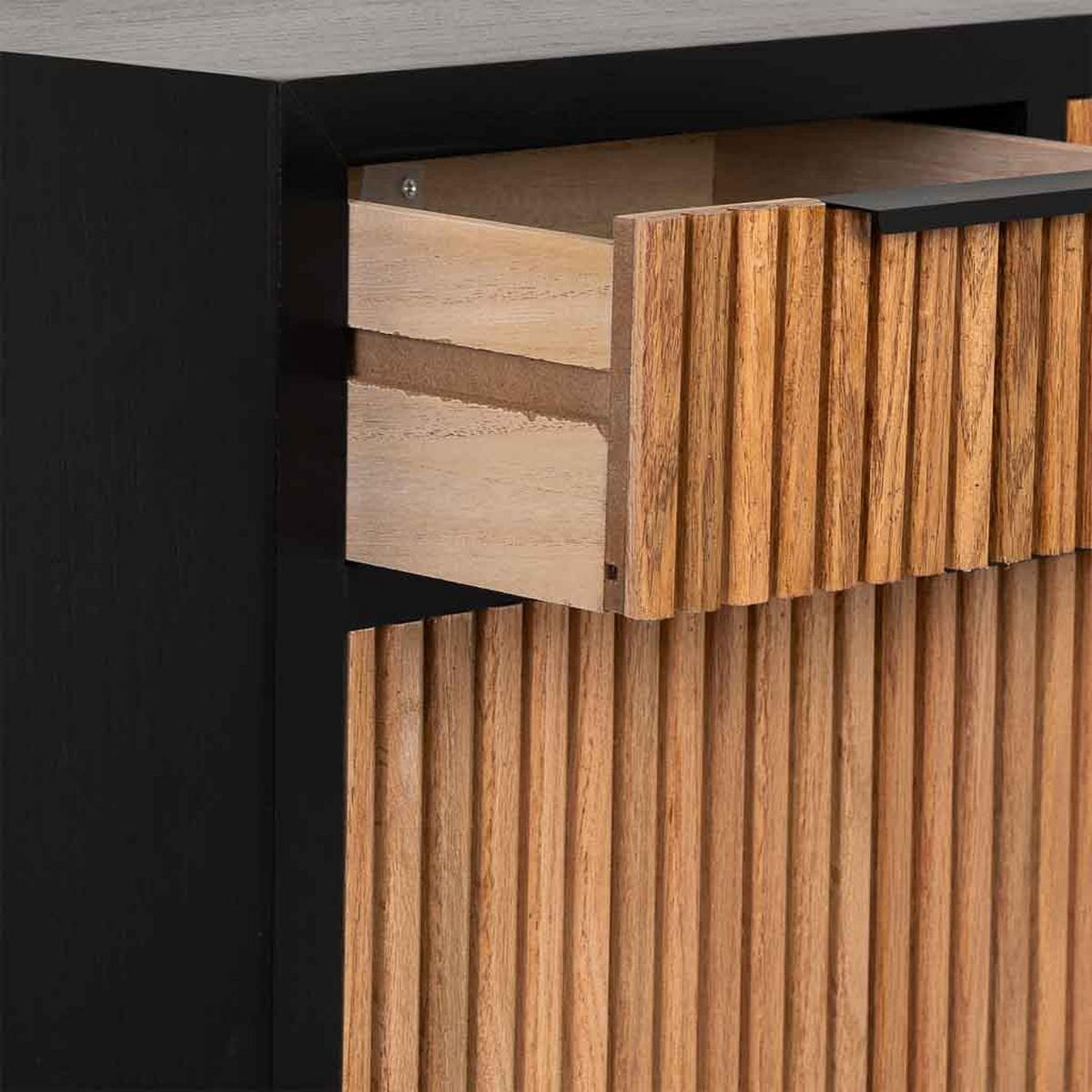 SCHUHREGAL mit 2 schubladen und 2 türen, holz und metall, 70x32x120 cm - Braun, Holz (70/120/32cm) - Wanderlust