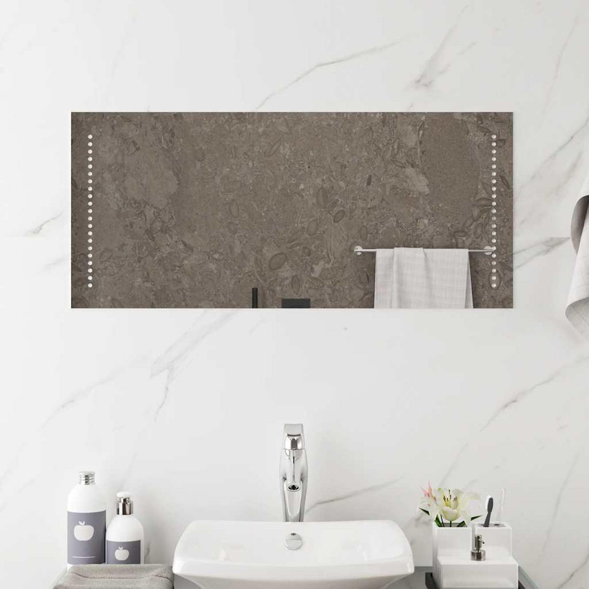 LED-BADSPIEGEL 90x40 cm - Transparent, Glas (40/40/90cm) - furnicato