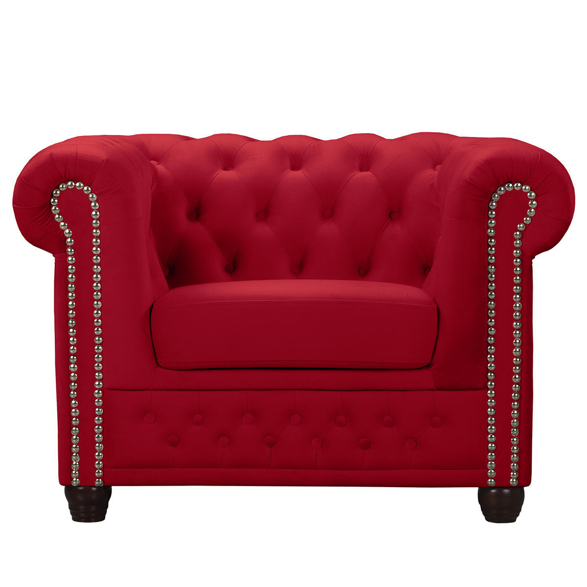 SESSEL - Buchefarben/Rot, Holz/Buchenholz (104/72/86cm) - home24