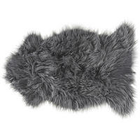 KUNSTFELL-TEPPICH Mungo 88/53 cm - Grau, Kunststoff (53/88cm) - Beliani