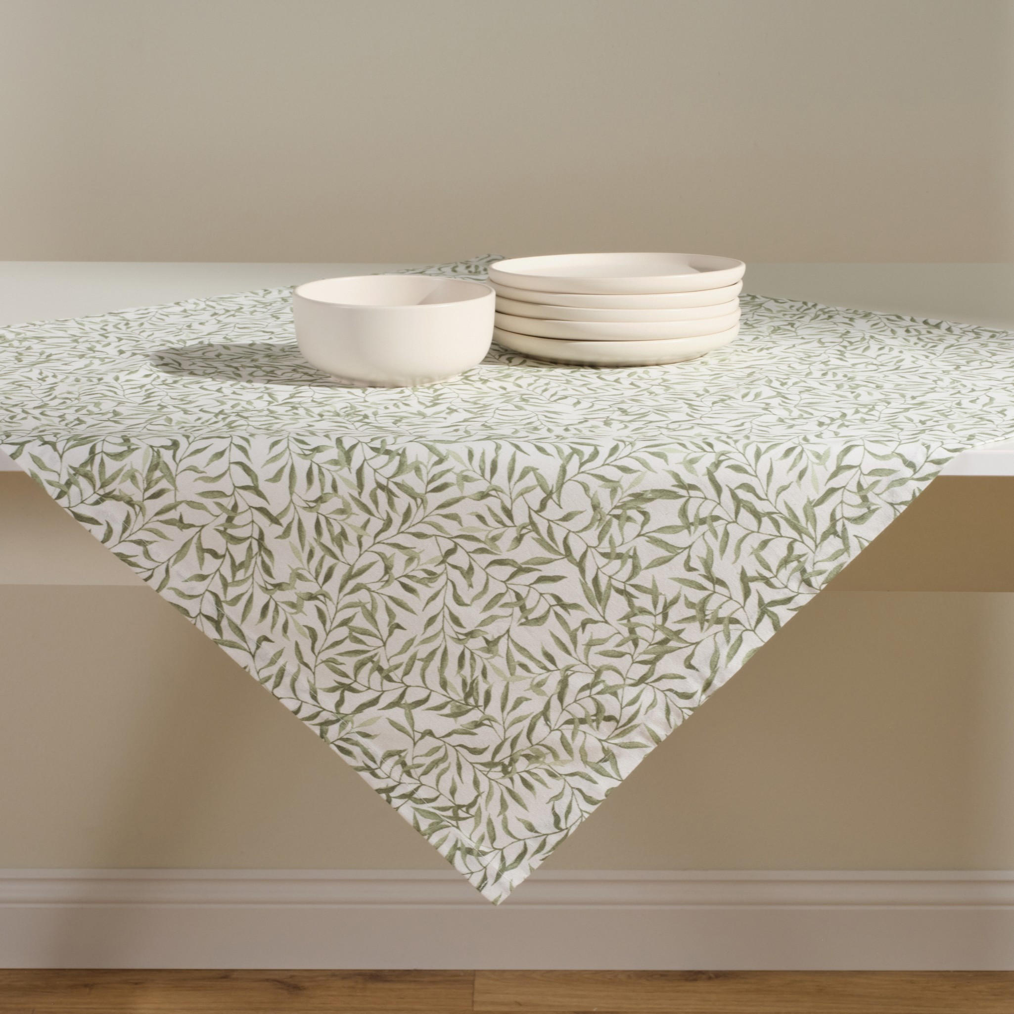 TISCHDECKE Fogli - Ecru, Textil (80/80/1cm) - home&you