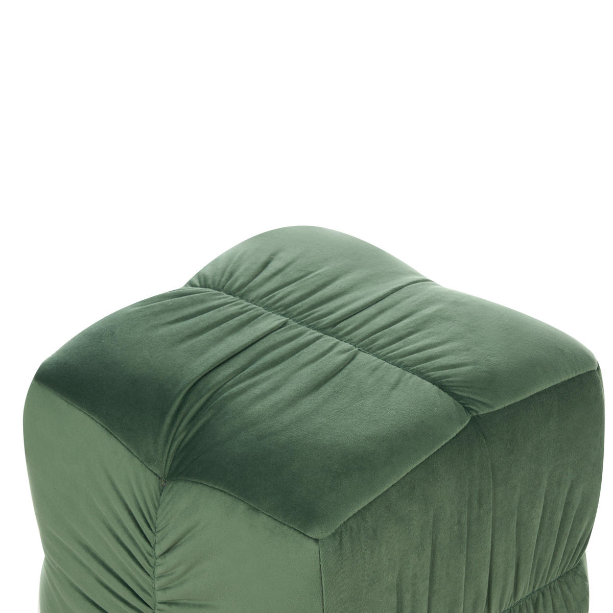 POUF Samtstoff Dunkelgrün Turley - Grün, Textil (57/38/57cm) - Beliani