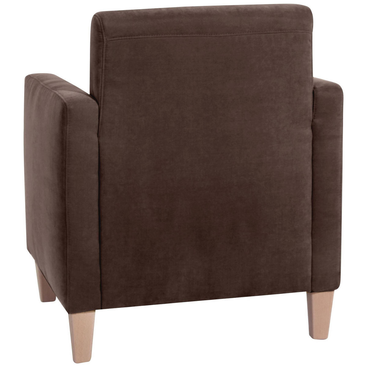 SESSEL Karol Bezug Veloursstoff Buche natur / braun - Braun, Kunststoff (71/81/70cm) - 58aufmkessel