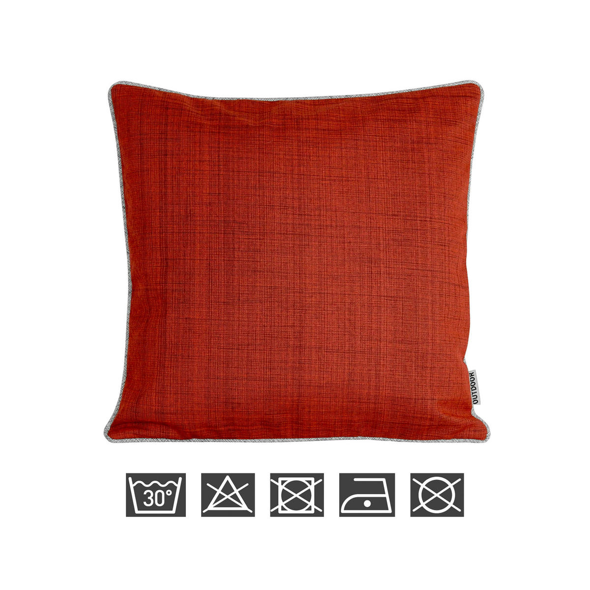 KISSENBEZUG Outdoor meliert 40x40 cm Rot - Rot, Textil (40/40cm) - TiborTex