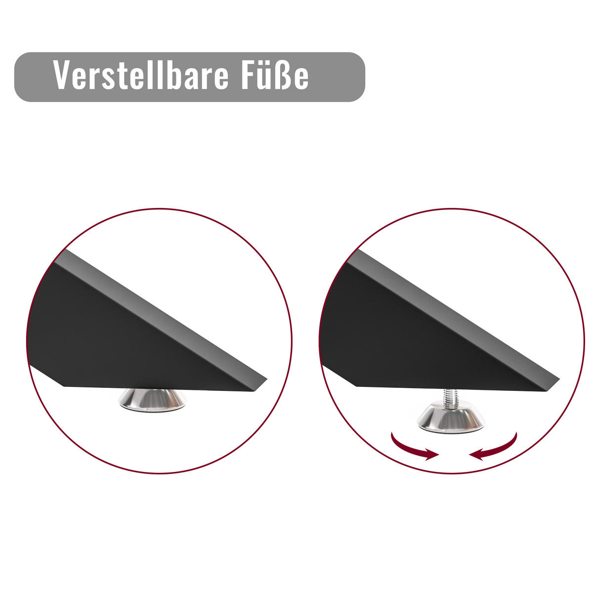 COUCHTISCH aus Glas und Metall in Schwarz mit geformte Metallbeine - Schwarz, Glas (120/60/46cm) - Modfu