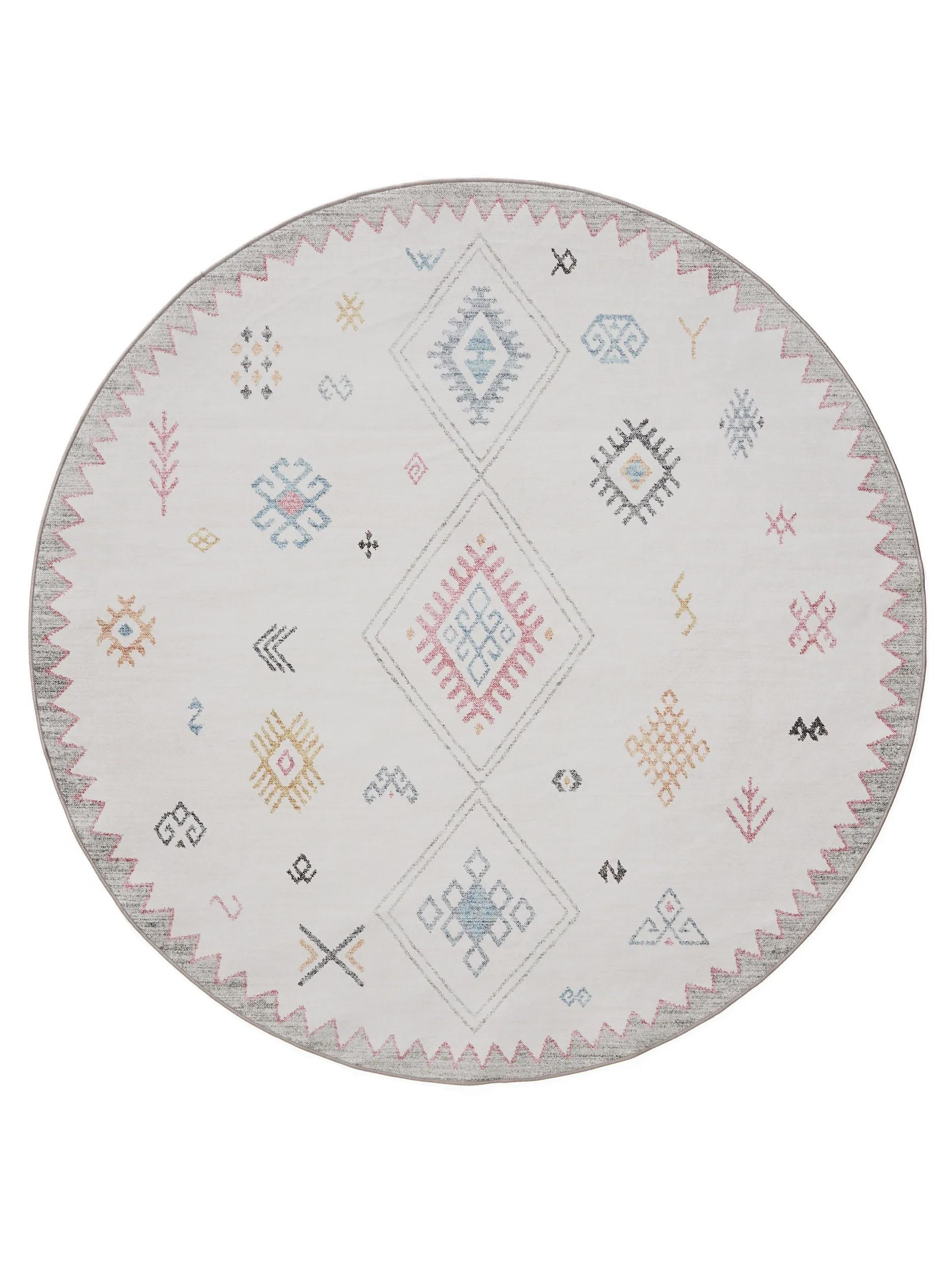 benuta Vintage-Teppich Mehrfarbig 160x160 cm