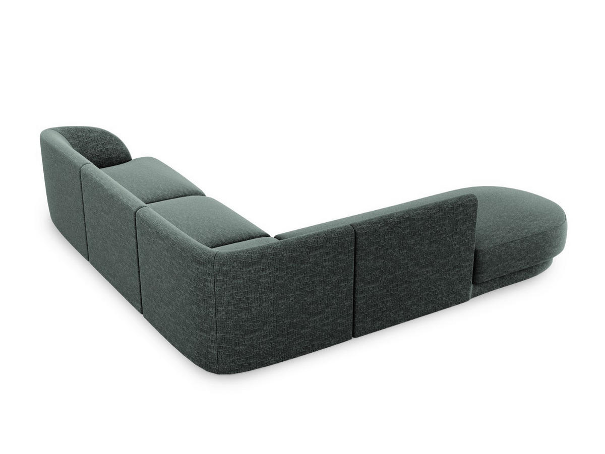 ECKSOFA links Miley aus Chenille-Stoff petrol 6 Sitzplätze - Petrol, Textil (248/255cm) - Micadoni