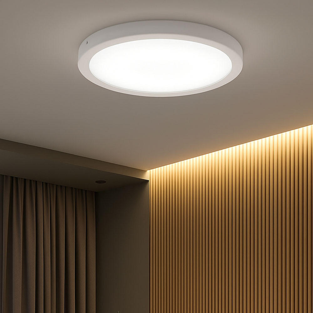 LED DECKENPANEEL Weiß 30 cm - Weiß, Metall (30/30/3.2cm) - Briloner