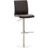 BARHOCKER Cathy, Gestell Edelstahl, Kunstleder Braun - Chromfarben/Braun, Kunststoff/Textil (40/100/49cm) - TPFLiving