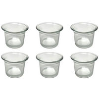 TEELICHTGLÄSER 6-er Set geschwungen 4,5 cm hoch - Transparent, Glas (4.5cm) - DanDiBo