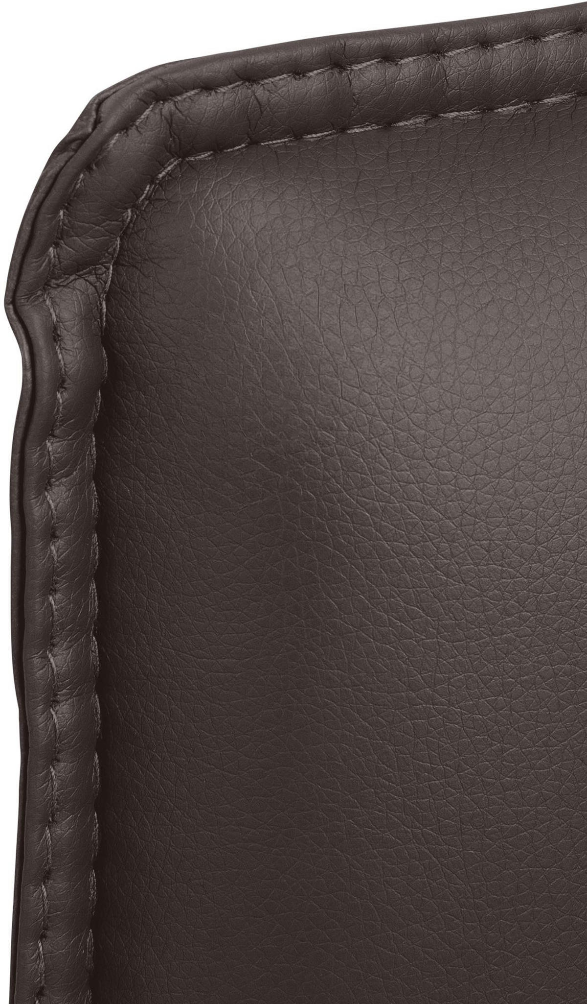 BESUCHERSTUHL SEATTLE 92x56x60 cm Braun Kunstleder - Braun, Leder/Metall (56/92/60cm) - DELUKE