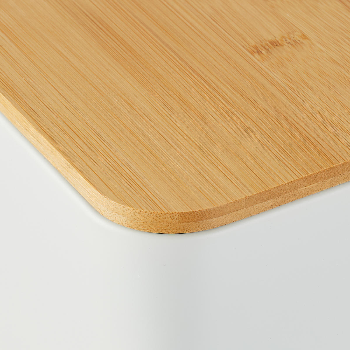 MÜLLEIMER - Weiß, Holz/Kunststoff (14.5/28.5/27cm) - Relaxdays