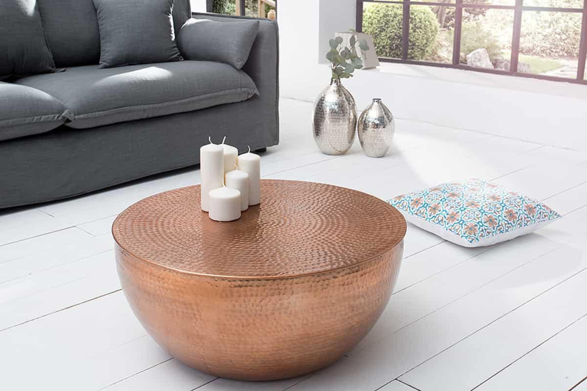 Thumbnail - riess-ambiente Couchtisch, Kupfer, Metall, Rund,Rund, 60x30x60 cm, Wohnzimmer, Wohnzimmertische, Couchtische