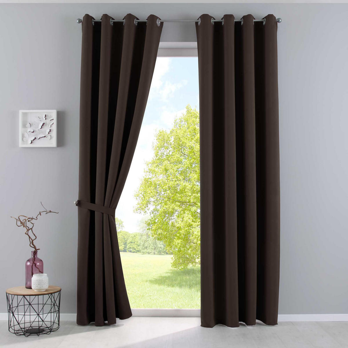 VORHANG »NEW YORK« HxB 245x140 cm Braun - Braun, Textil (140/245cm) - Gardinenbox