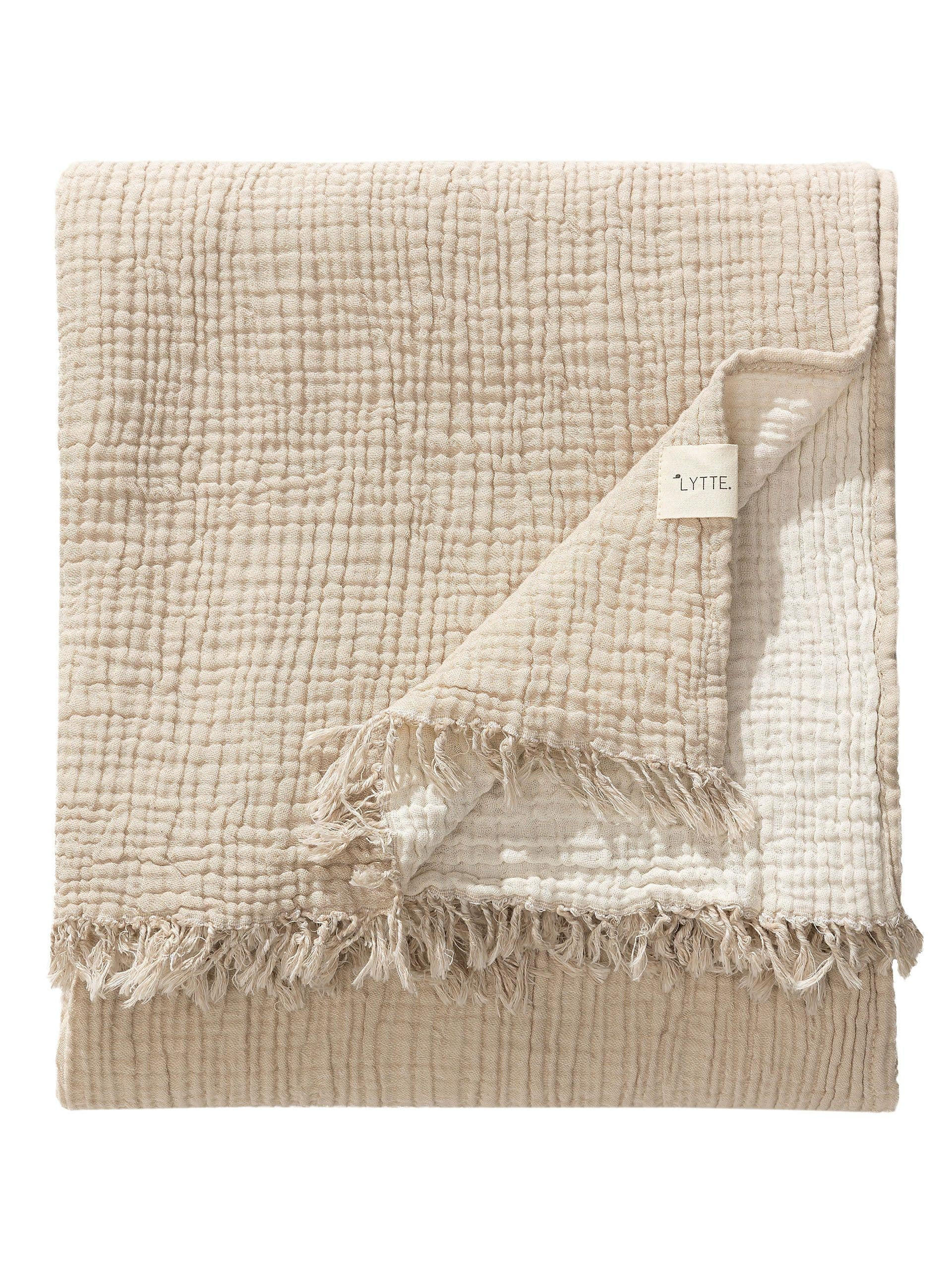 BAUMWOLLDECKE Lilo Cream/Beige 130x170 cm - Creme, Textil (130/170cm) - Lytte