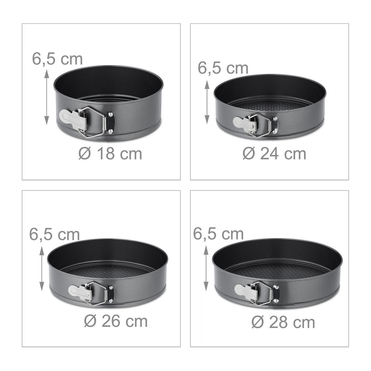 SÚPRAVA foriem na pečenie - antracitová, kov - Relaxdays