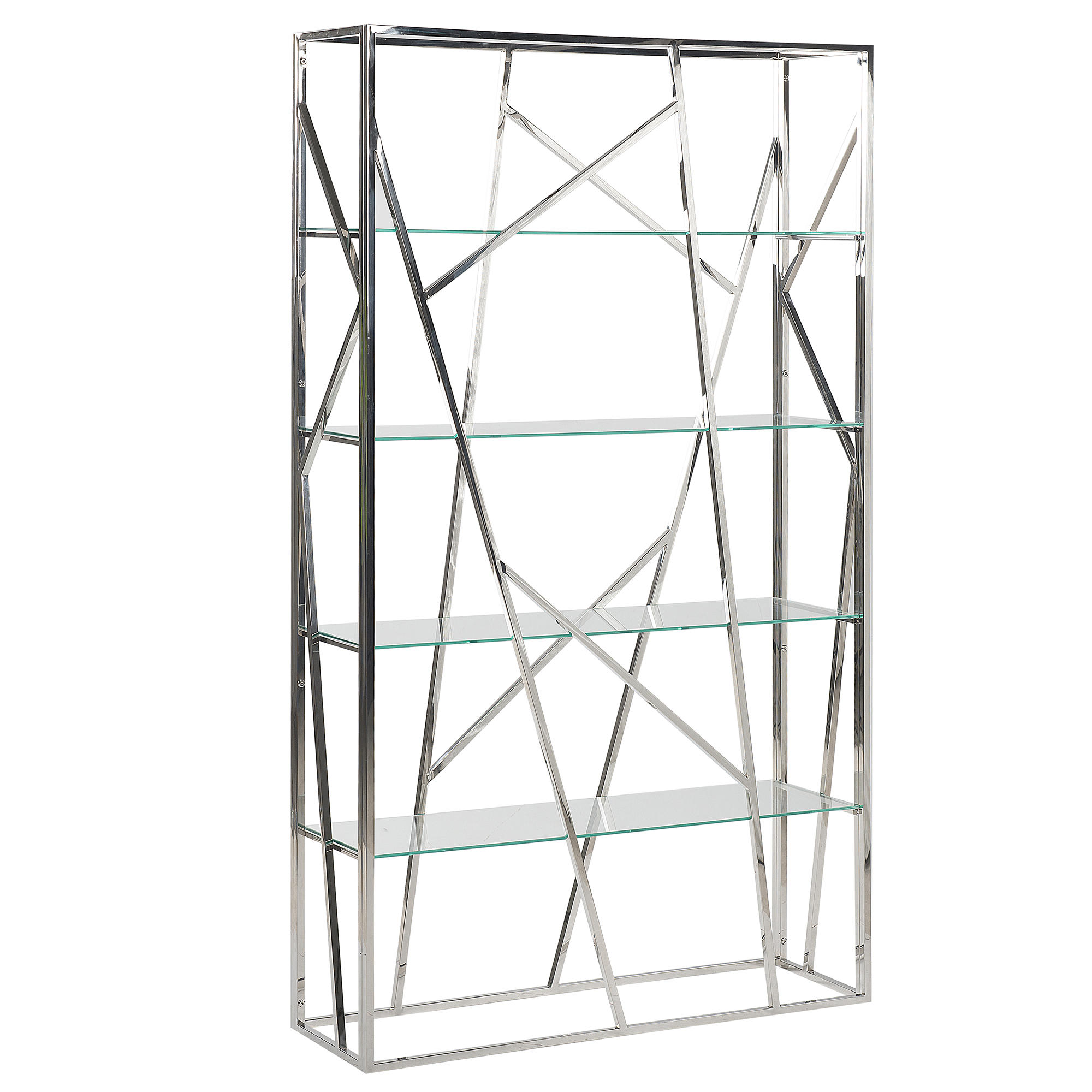 HYLLA 4 fack Hoxie - Silverfärgad, Metall (100/175/30cm) - Beliani
