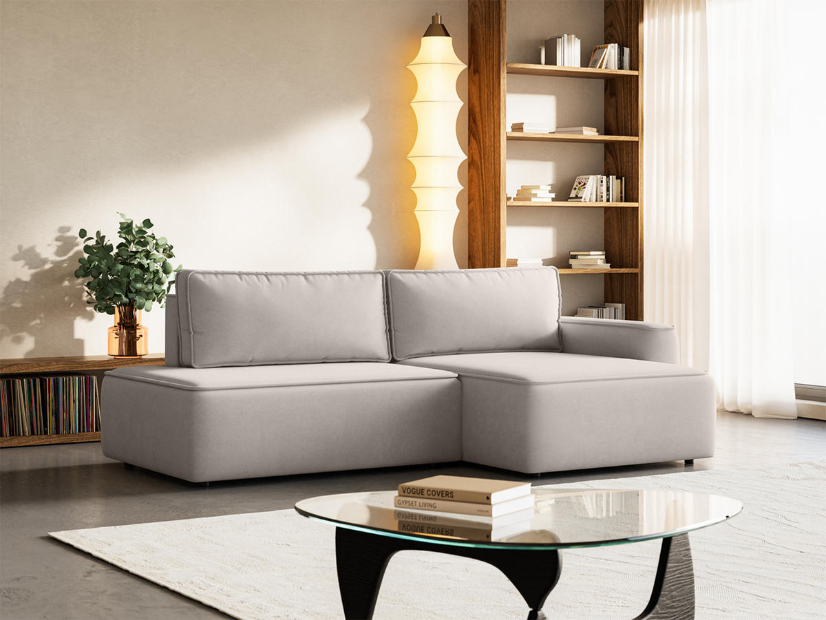 ECKSOFA Sarro mit Schlaffunktion, Weiß - Weiß, Textil (260/165cm) - Fedve