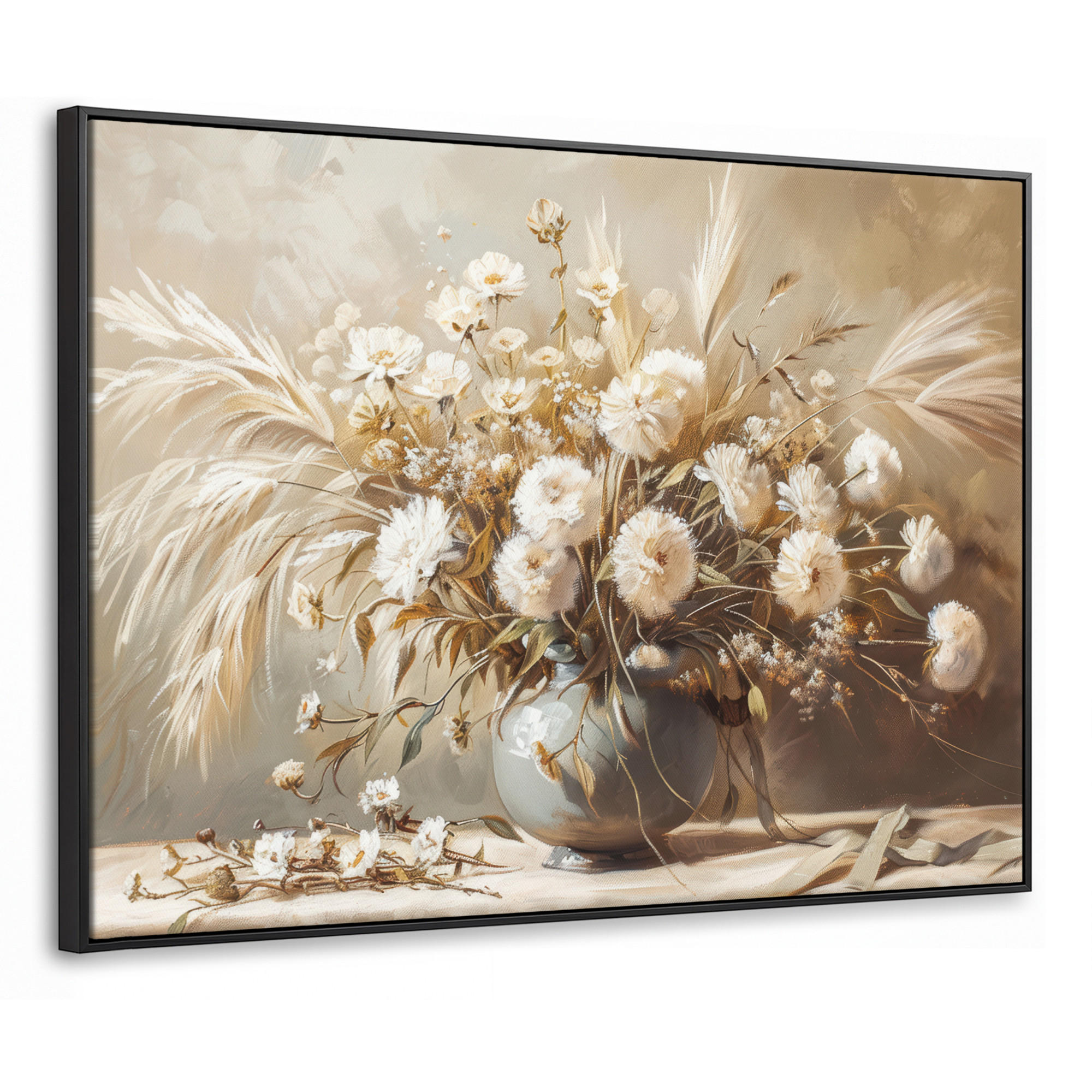 MuchoWow Leinwand Creme 70x50 cm