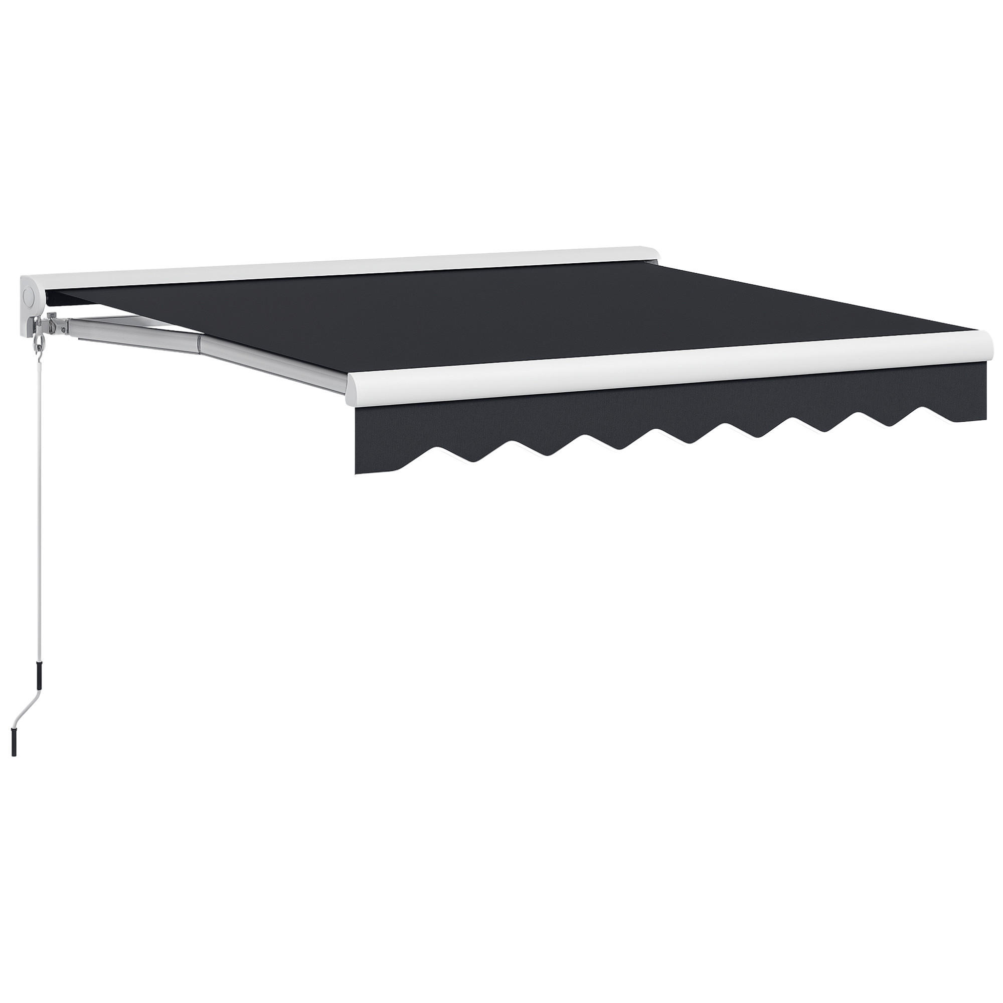 MARKISE, elektrisch/manuell ausfahrbar, Halbkassette, Fernbedienung, Aluminiumrahmen, 2,5 x 2 m, Grau - Grau, Metall (200/130/250cm)