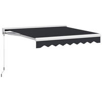 MARKISE, elektrisch/manuell ausfahrbar, Halbkassette, Fernbedienung, Aluminiumrahmen, 2,5 x 2 m, Grau - Grau, Metall (200/130/250cm)