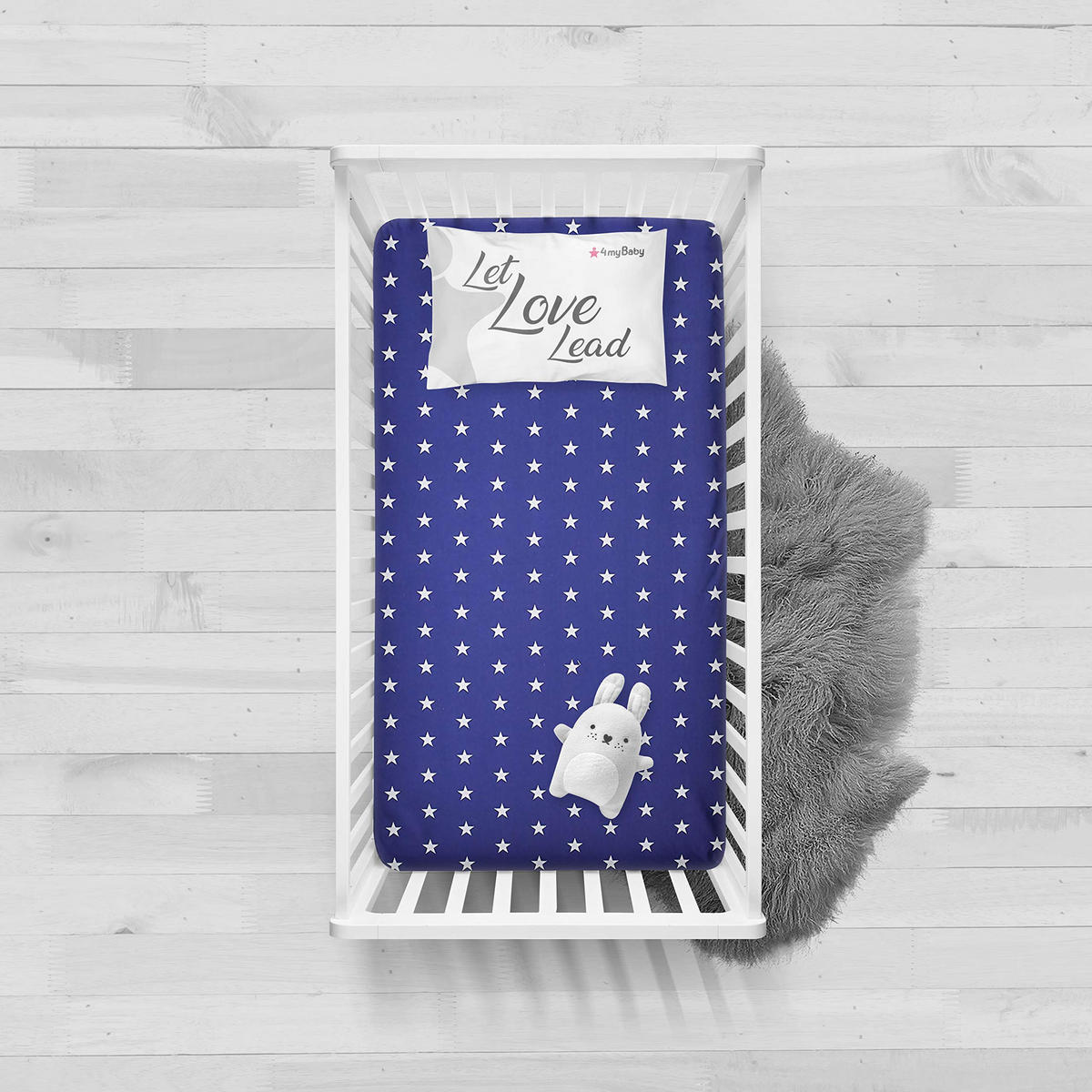 BABYMATRATZE 60/120 cm Rollmatratze mit Reisetasche, Bezug 100 % Baumwolle - Dunkelblau, Naturmaterialien - Best for Kids